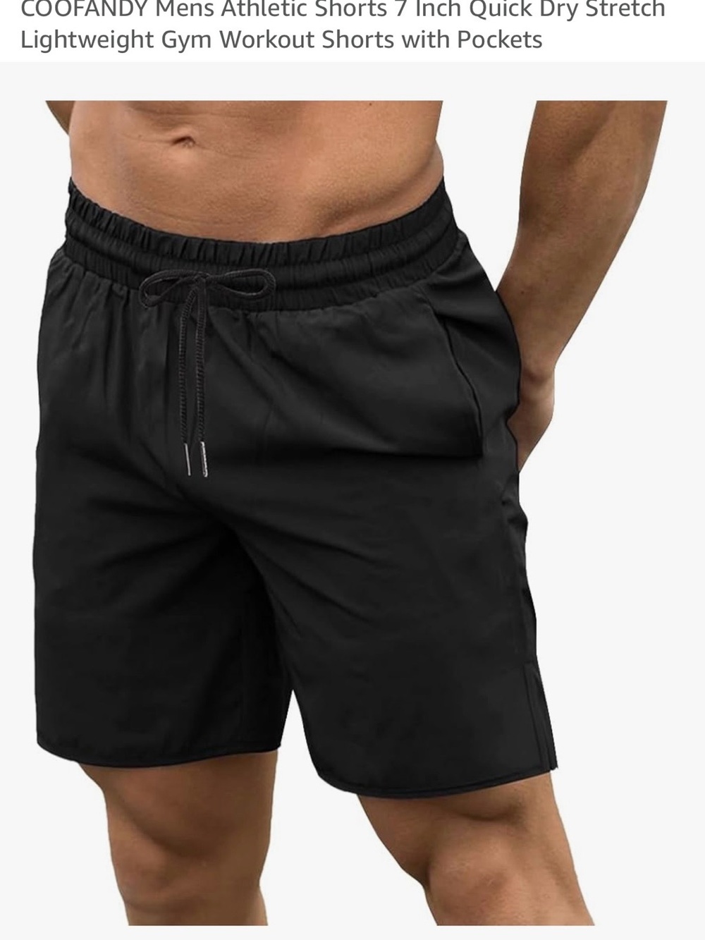 Men's Athletic Quick-Dry Shorts — Black